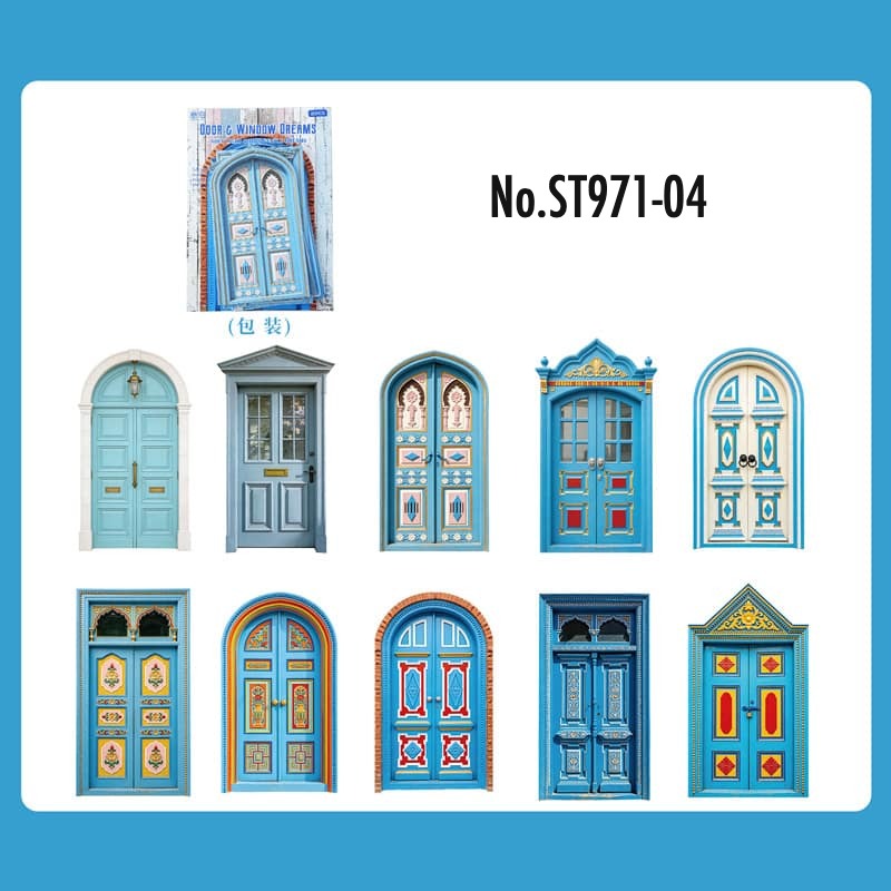 ドア・窓・ショップのコラージュシール
